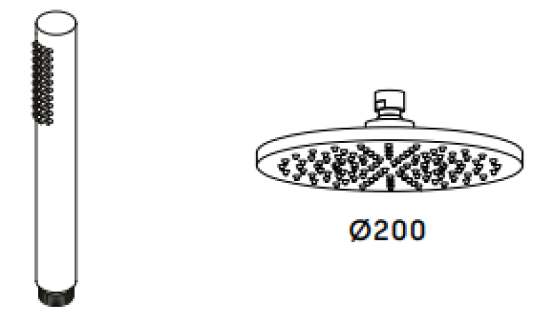 Waterevolution Flow drie-weg douchemengkraan met hand- en hoofddouche RVS T131NIE