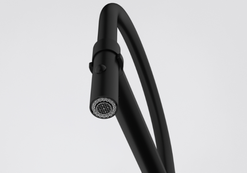 Franke Icon Eenhendel Keukenmengkraan met Flexibele Handdouche, Zwart 115.0690.598