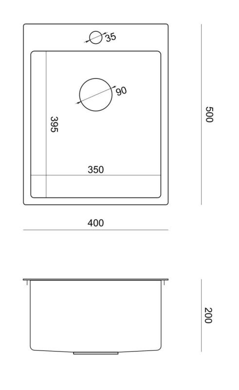 Aquadesign Clara Spoelbak Goud 40x50cm Opbouw of Vlakinbouw met Kraangatbank en Gouden Plug - 1208969506