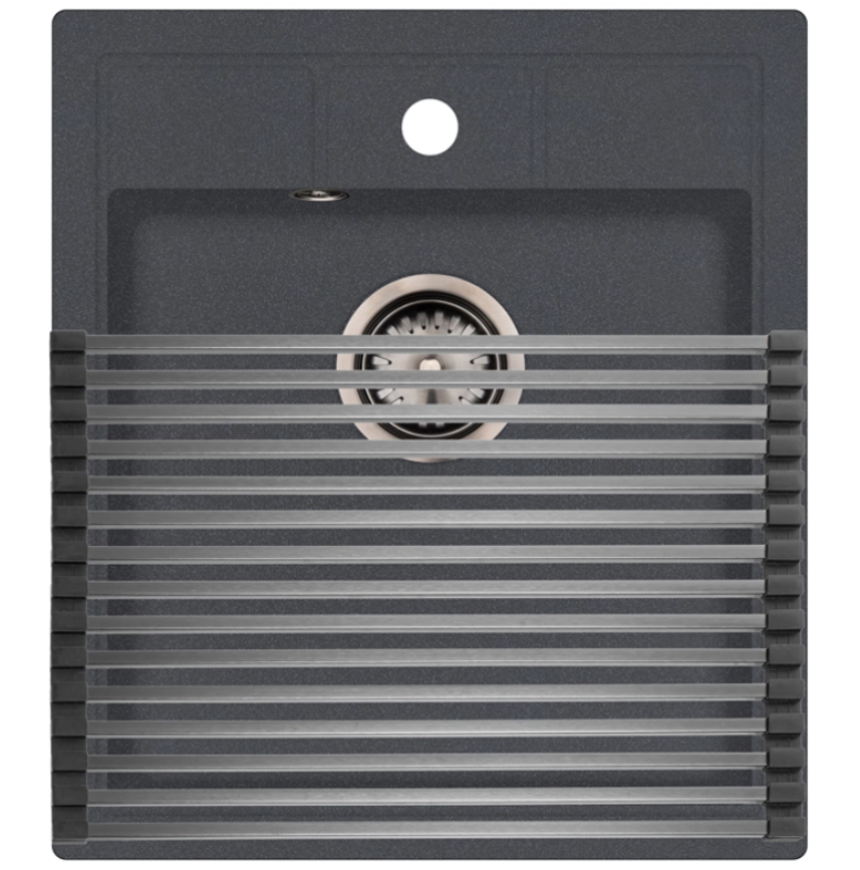 Ausmann Turt Chroom Rolmat over en voor in de spoelbak 28x45 cm 1208969723