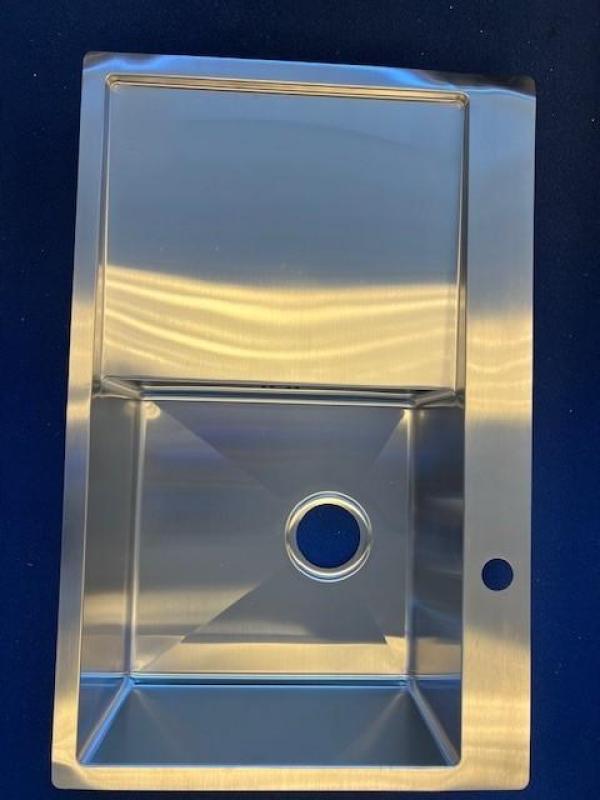 OUTLET Schade bak!! Ausmann Oder Blue rvs spoelbak 78x50cm vlakbouw en opbouw met afdruipgedeelte 1208970000