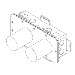 Waterevolution Inbouwdeel ISOBOX wastafelmengkraan 2-gaten T0.16.BI