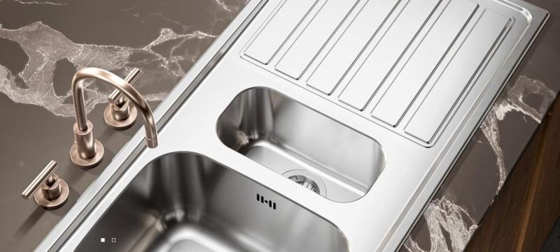 Banka Diplomat RVS dubbele Spoelbak opbouw 80x44 cm 1208970059