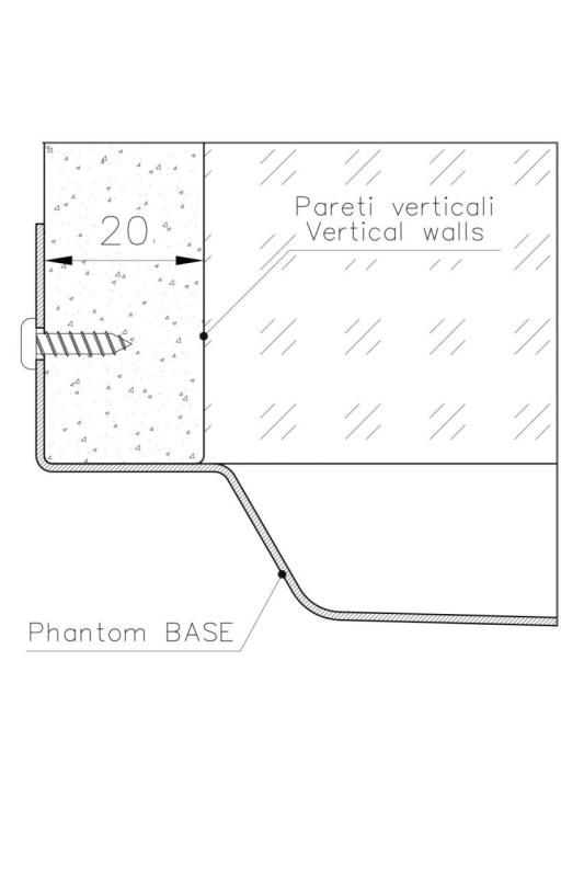 Foster Phantom Base RVS Bodemplaat Worktop Spoelbak 40x40cm voor Inbouw in Keramiek natuursteen en Solidsurface dikte 20mm 1208970718