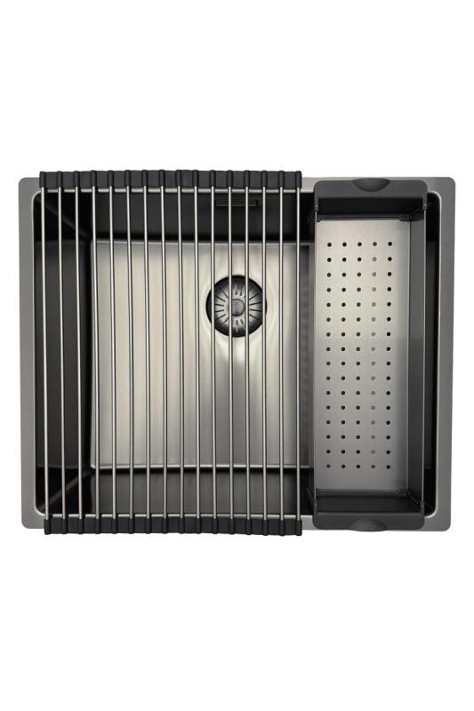 Pure.Sink Prestige  Combinatieset Gun metal spoelbak 50x40 cm met Gun metal Keukenkraan 1208970763