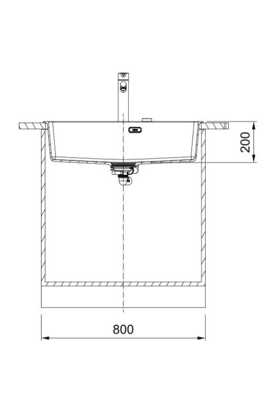 Franke Maris MRG 610-70 TL Fragranite Mat Zwart Spoelbak 78 x 50 cm Opbouw met Kraangatbank 114.0668.727