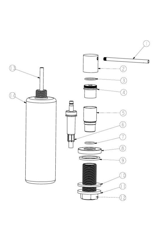 Ausmann Lirio Inbouw Zeepdispenser Antraciet van boven navulbaar 1208971204