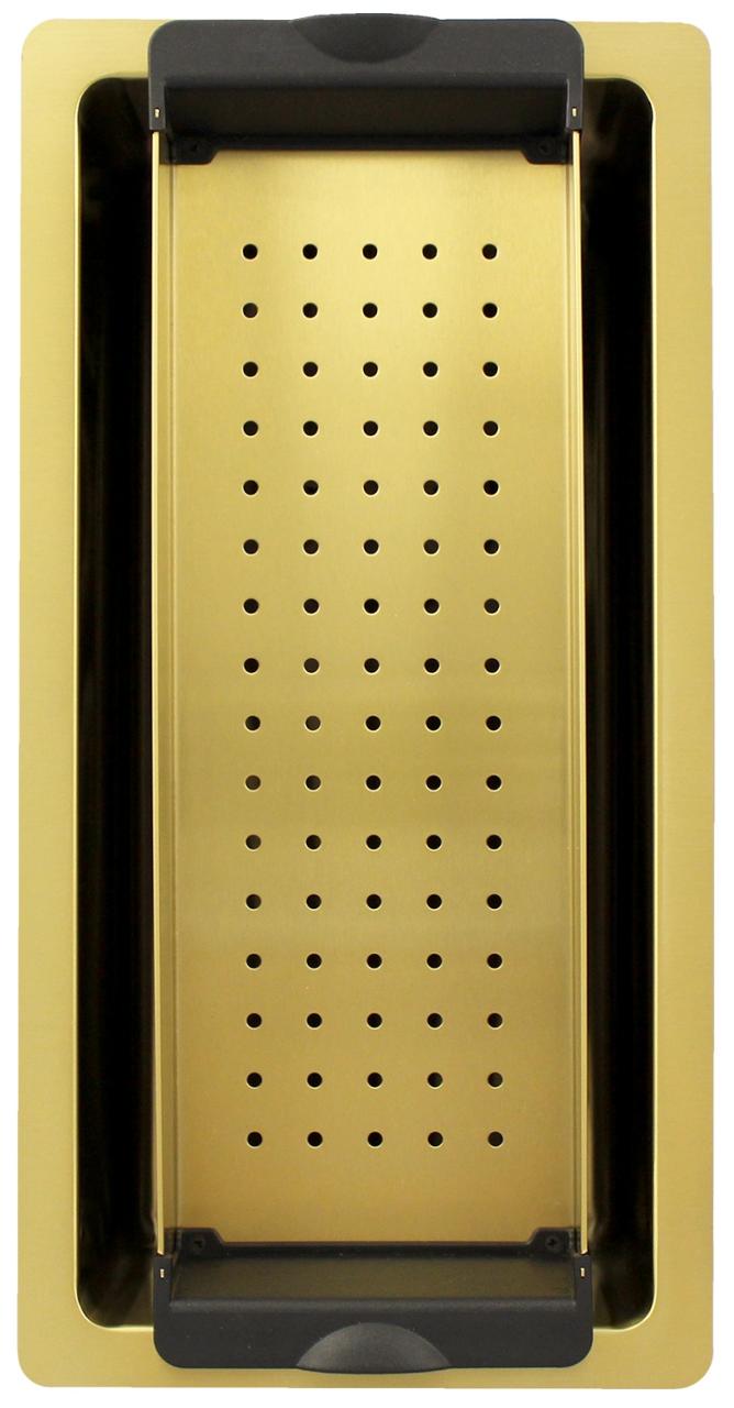 Pure.Sink Exclusivo kleine Gouden spoelbak 18x40 cm 10mm radius onderbouw, vlakinbouw en opbouw PEX1840-60 - Productafbeelding 3