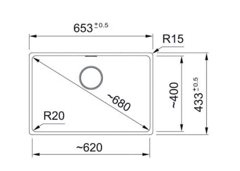 Franke Maris MRG 110-62 Fragranite Coffee cream spoelbak onderbouw 125.0725.629