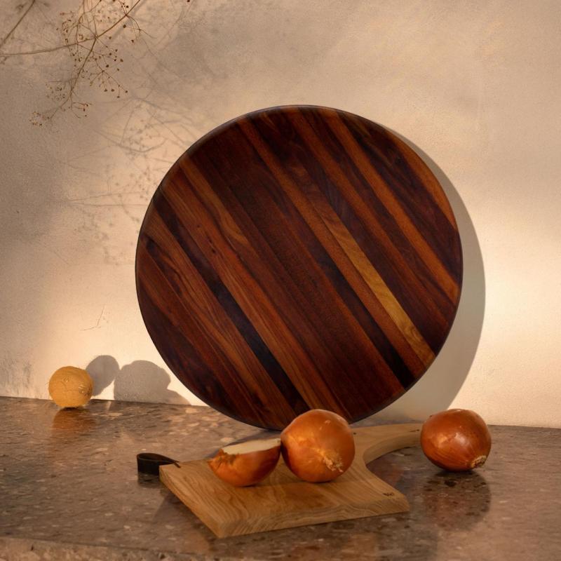 Woodsea Butcher Round  -  Walnoot Houten Snijplank Rond Ø50 cm 1208971533