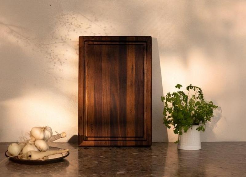 Woodsea Butcher Groove S -  Walnoot Houten Snijplank met sapgeul 45x30 cm 1208971534