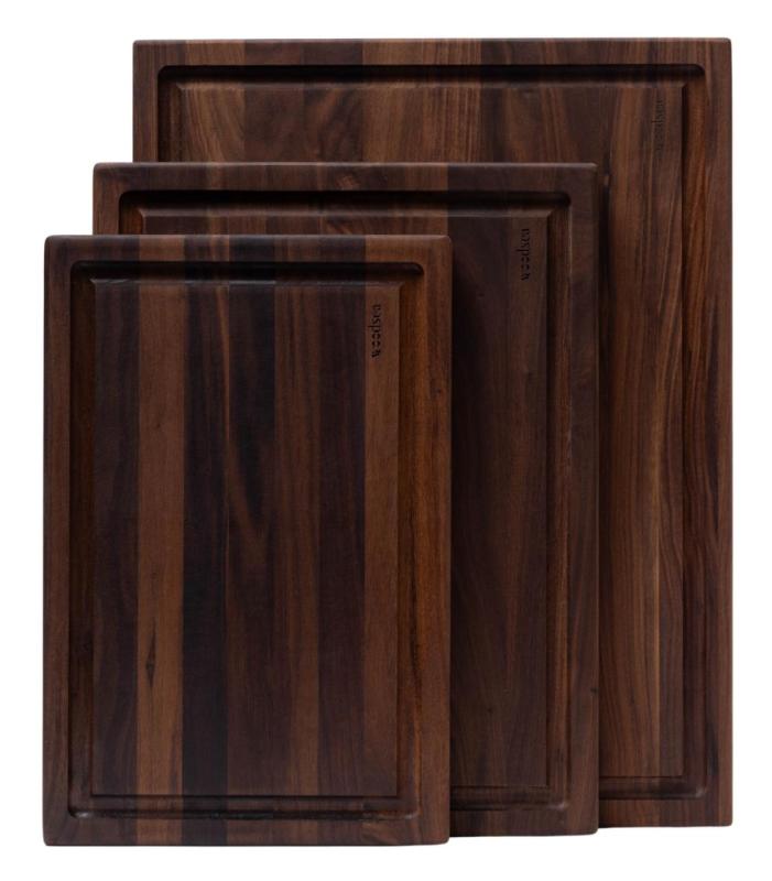 Woodsea Butcher Groove M - Walnoot Houten Snijplank met sapgeul 50x38 cm 1208971535