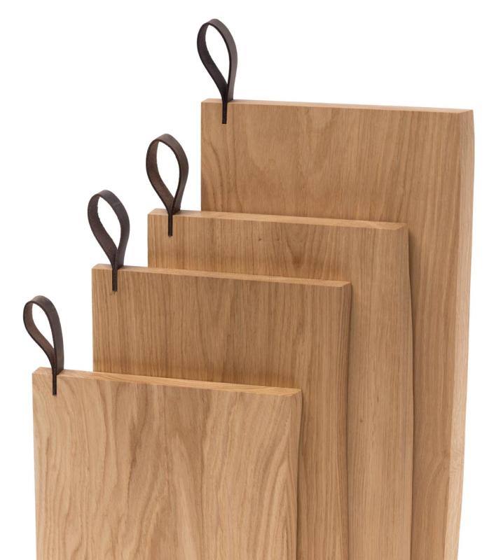 Woodsea Chop-Chop Oak XL - Eikenhouten Snijplank 50x24cm met lederen handvat 1208971542