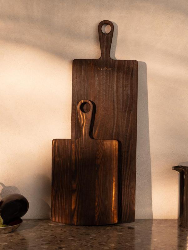 Woodsea Pine Burned M - Dennenhouten snijplank 20x62 cm 1208971576