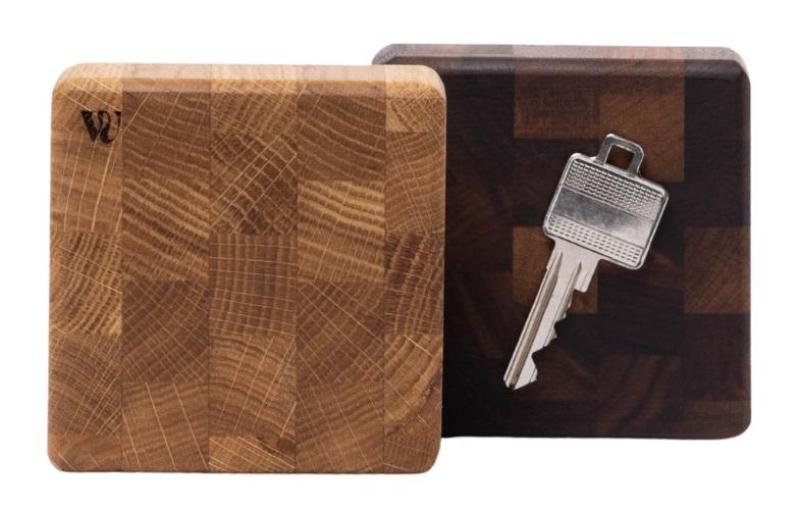 Woodsea End Grain Walnut - Walnoothouten Sleutelhouder 9x9 cm 1208971601