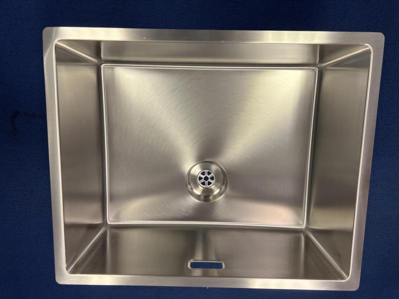 OUTLET  HOEK GEBOGEN! Pure.Sink Prestige RVS spoelbak 50x40 cm 10mm radius onderbouw 1208971659