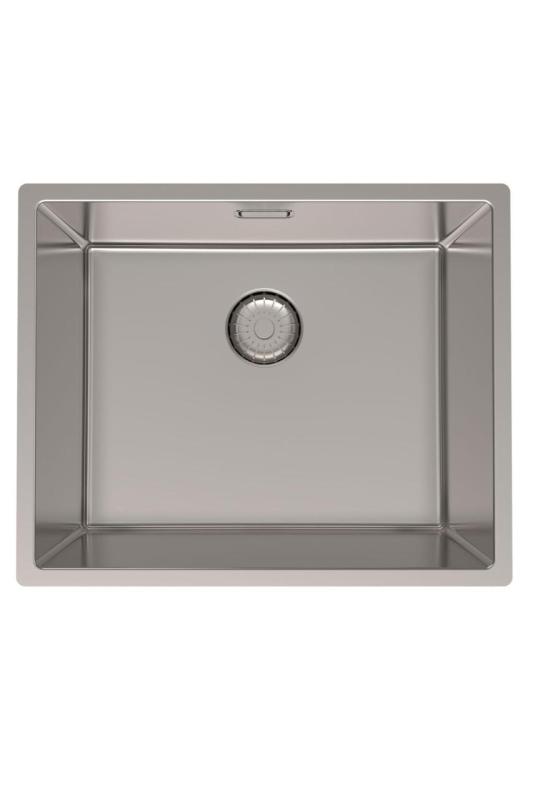 OUTLET  HOEK GEBOGEN! Pure.Sink Prestige RVS spoelbak 50x40 cm 10mm radius onderbouw 1208971659