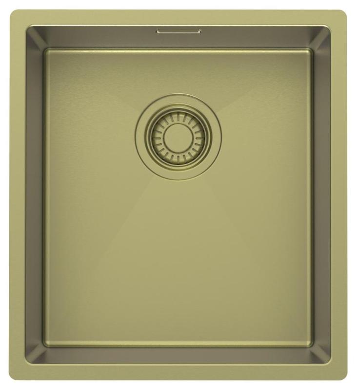 Pure.Sink Luxion Gouden spoelbak 36x40 cm onderbouw, vlakinbouw en opbouw PLX3640-60