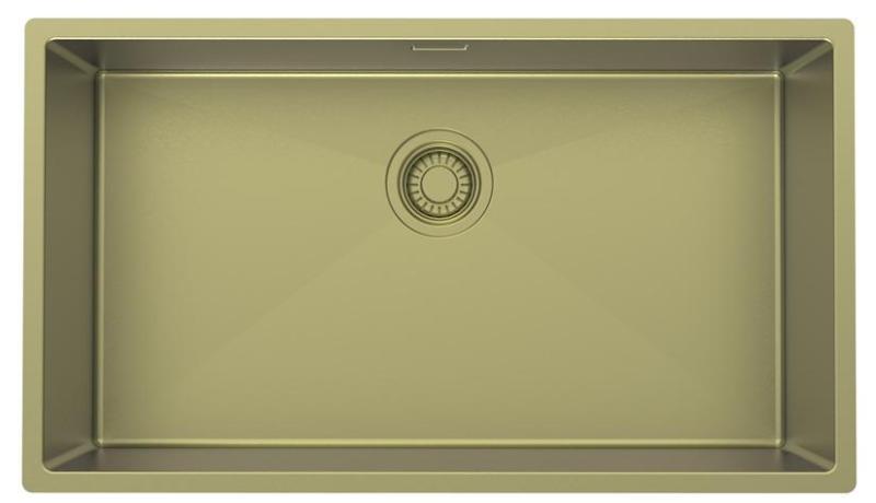Pure.Sink Luxion Grote Gouden spoelbak 74x40 cm onderbouw, vlakinbouw en opbouw PLX7440-60