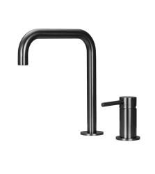 Pure.Sink Luxion 2-gats Gun metal keukenkraan met U uitloop PLX2HU-61