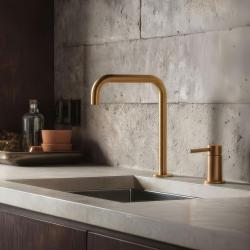 Pure.Sink Luxion 2-gats Gouden keukenkraan met U uitloop PLX2HU-60