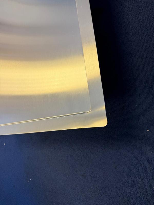 OUTLET SCHADE Ausmann Oder Blue grote rvs spoelbak 100x51cm vlakbouw en opbouw met afdruipgedeelte 1208957123