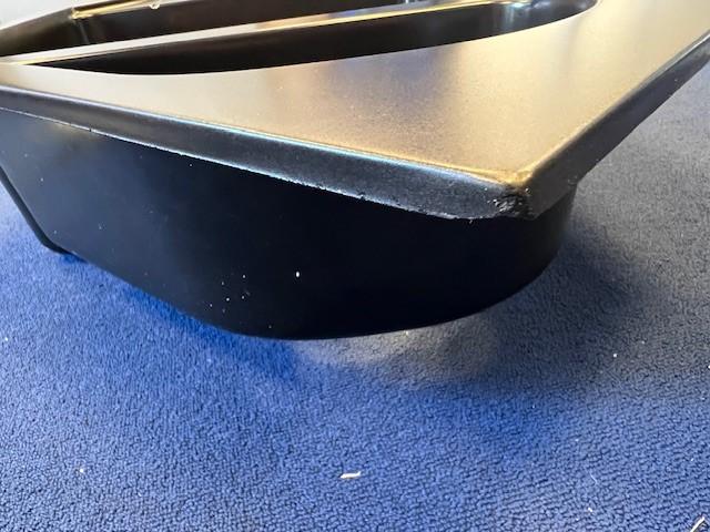 OUTLET LICHT BESCHADIGD Graniteland Amiata Granieten Zwart Hoekspoelbak opbouw 965x496mm met RVS Plug 1208971820 - Productafbeelding 7