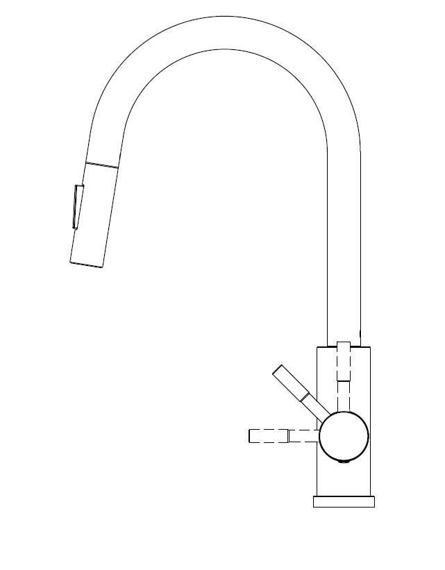 Licht bekrast Pure.Sink Elite Steel Stream-S keukenkraan PVD geborsteld goud met uittrekbare uitloop 1208971857 - Productafbeelding 13