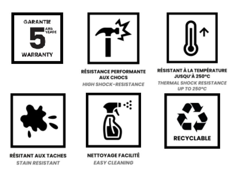 Ausmann Fibre wit grote spoelbak 70x40cm onderbouw, opbouw en vlakinbouw met automatische RVS plug 1208971904