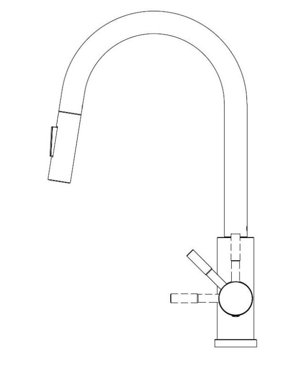 Pure.Sink Elite Steel Stream-S keukenkraan PVD koper met uittrekbare uitloop PS8045-62