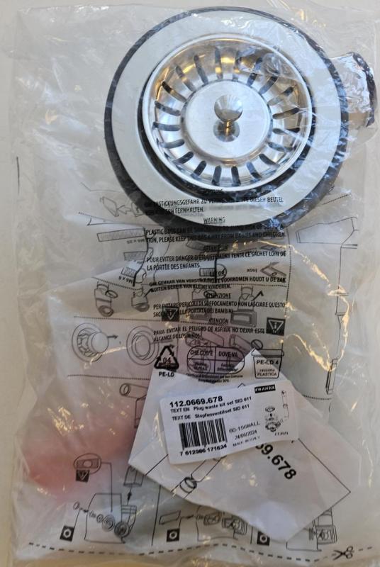 Franke RVS Afvoerset Sirius, 1 bak, 1 Midden overloop 112.0669.678