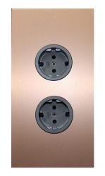 Indux Corner Еnergiezuil met 2 Stopcontacten Randaarde Koper 1208972279