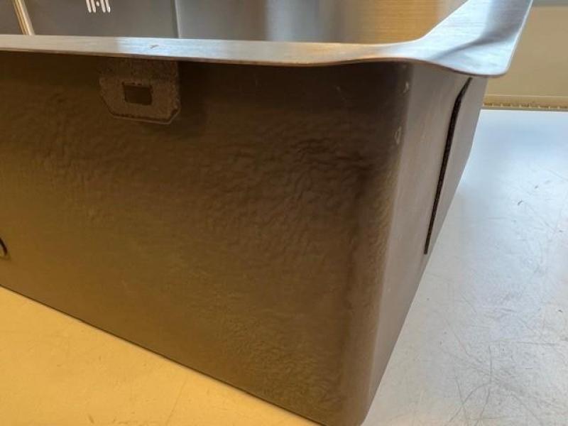 OUTLET Beschadigd Ausmann Oder Blue grote rvs spoelbak 79x50cm vlakbouw en opbouw met kraangatbank 1208972318