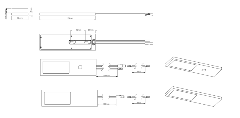 Indux Solin Keuken Opbouw Multi Tone LED Set 3 Spots x 3.6 W Gun metal 1208972353