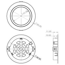 Indux Luma kleine inbouw keuken LED Spot Set 2 Spots met LED-driver RVS-look 1208972371