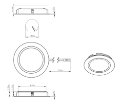 Indux Luma inbouw keuken Multi Tone LED Set 4 Spots RVS-look 1208972402