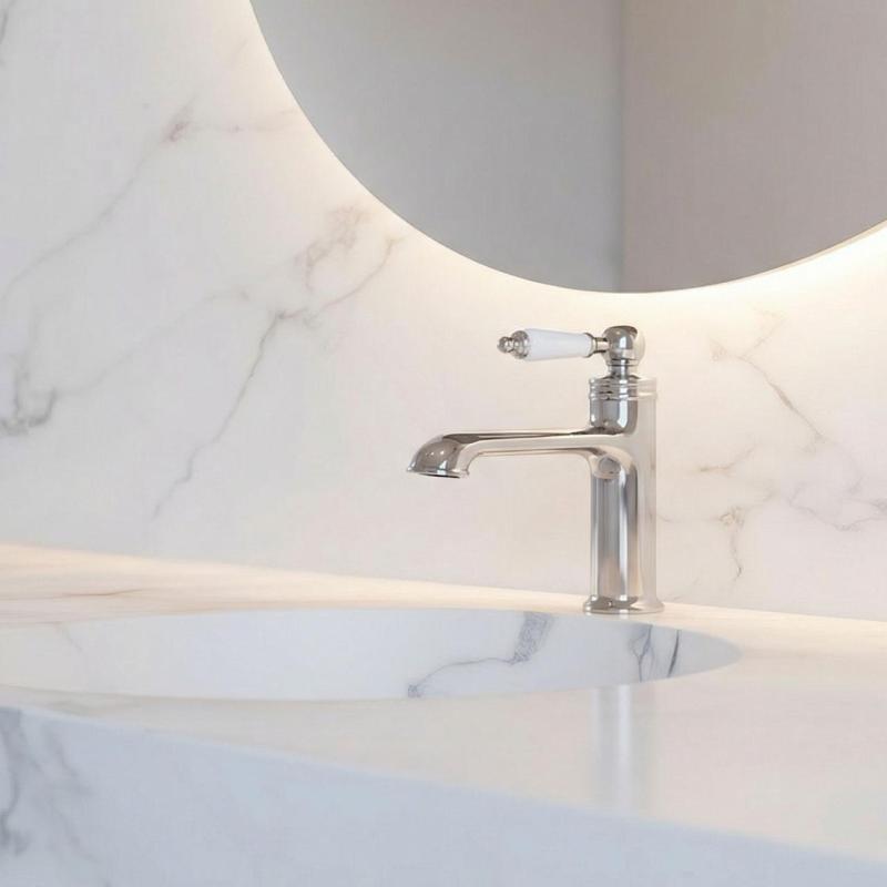 Aquanello Heritage Manor Klassieke Nostalgische Wastafelmengkraan Chroom CR-1001-HM