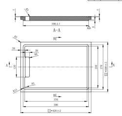 Pure.Sink Exclusivo houten snijplank Bamboe 42x30cm voor in een spoelbak PEXCB40-24